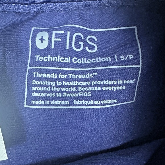 Figs Women Small Zamora Jogger Scrub Pants Navy Blue Medical Workwear W18SW2005P - Picture 4 of 13